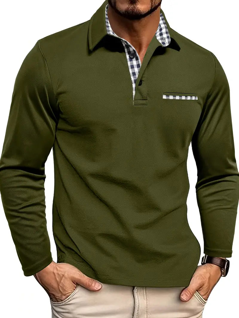 Shepherd | Long Sleeve Cotton Polo Shirt