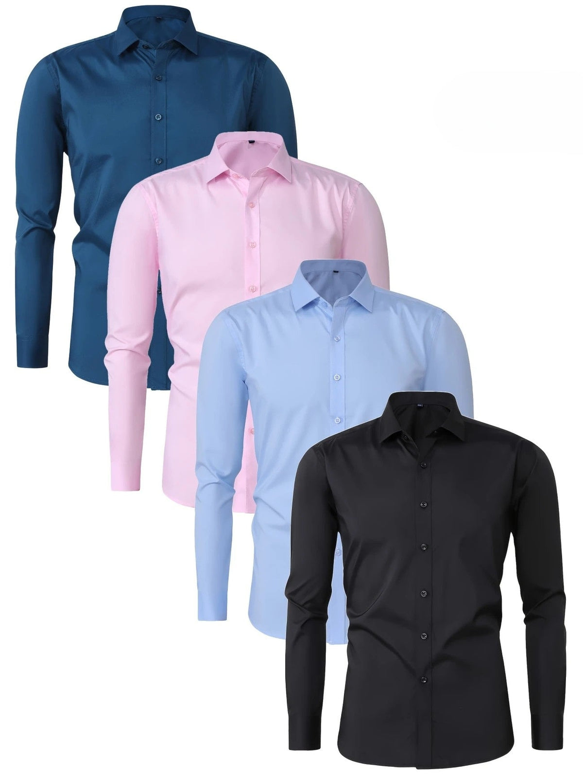 Hunter | Elegant Long Sleeve Button-Up Shirt