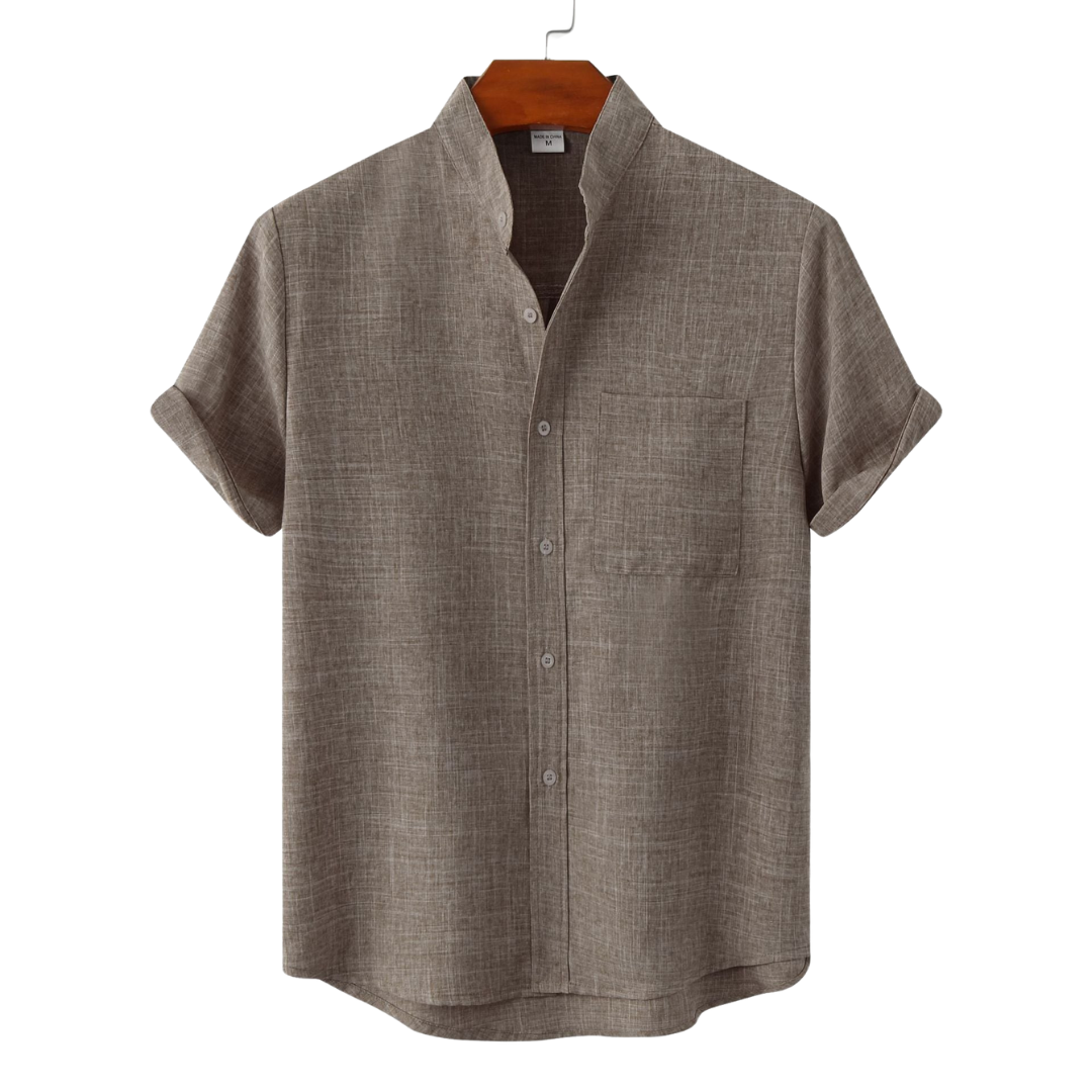 Benjamin | Solid Cotton Shirt with Buttons.