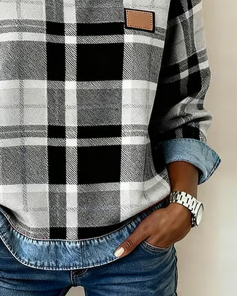 Avery | Bold Patchwork Sweatshirt