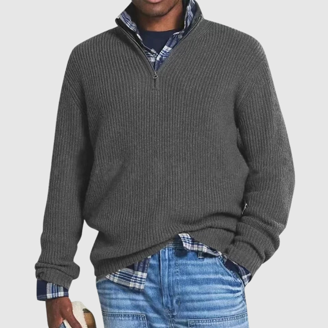 Louis | Modern Quarter-Zip Sweater