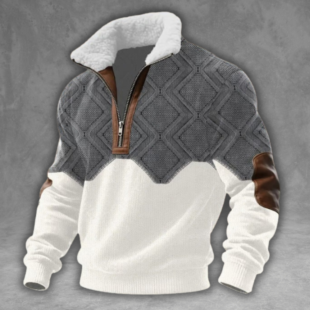 Alden | Fleece Pullover with Zippered Turtleneck