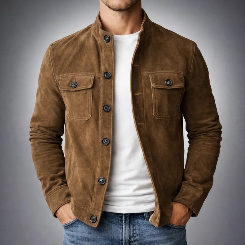 Darevo | Premium Suede Bomber Jacket