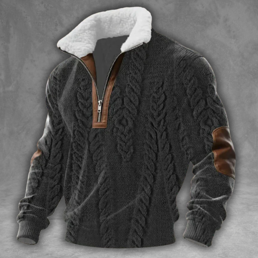 Alden | Fleece Pullover with Zippered Turtleneck