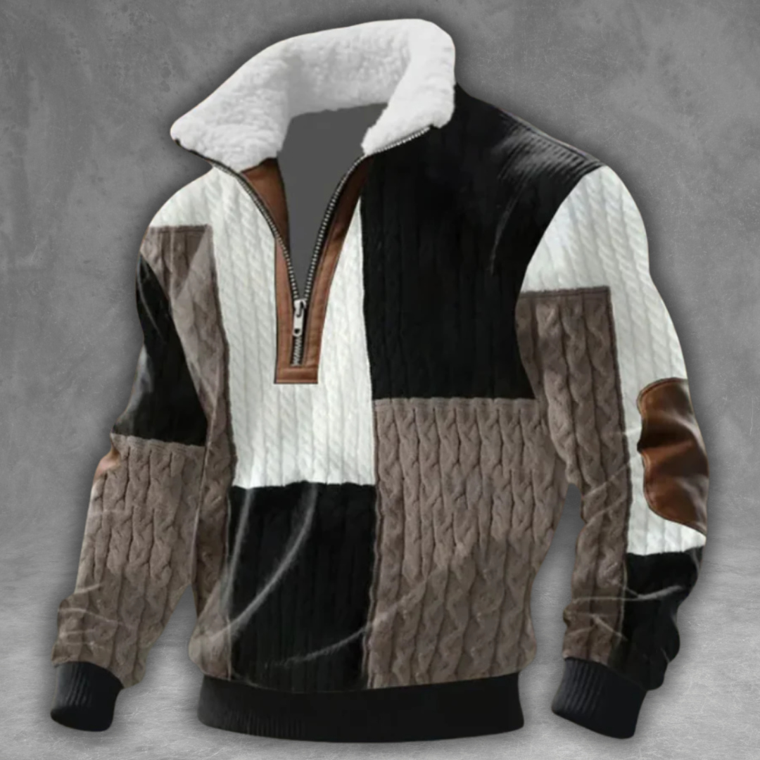 Alden | Fleece Pullover with Zippered Turtleneck
