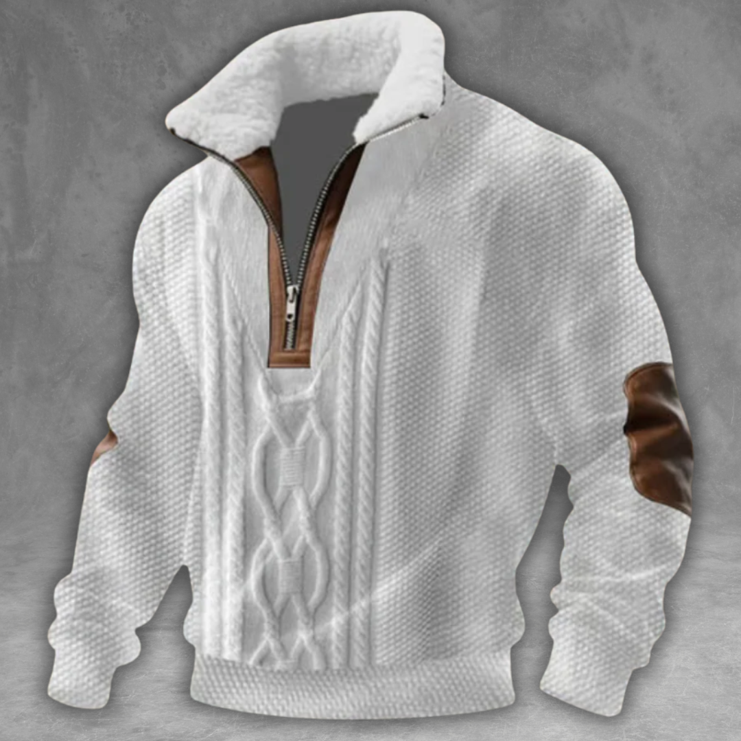 Alden | Fleece Pullover with Zippered Turtleneck