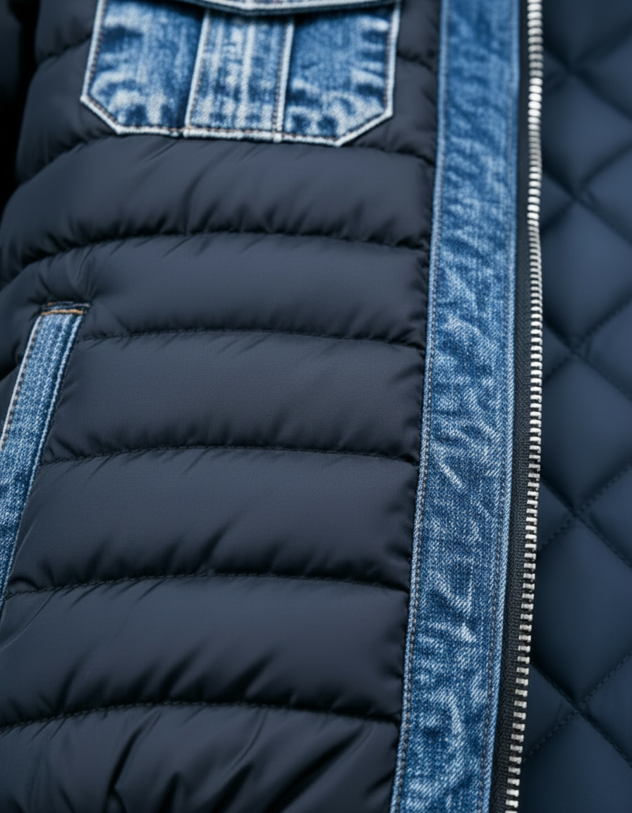 Amos | Hybrid Quilted Denim Jacket