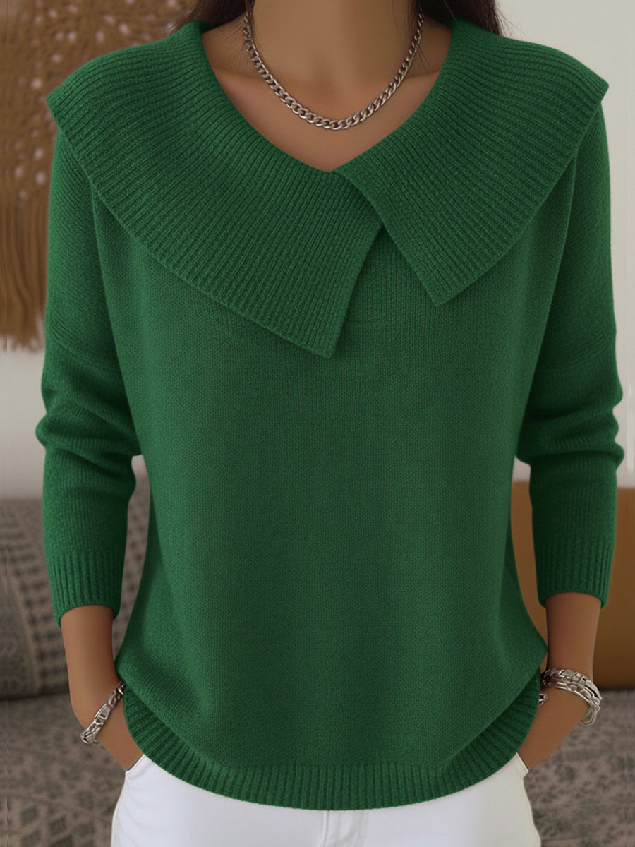 Maria | Warm Sweater with Soft Collar