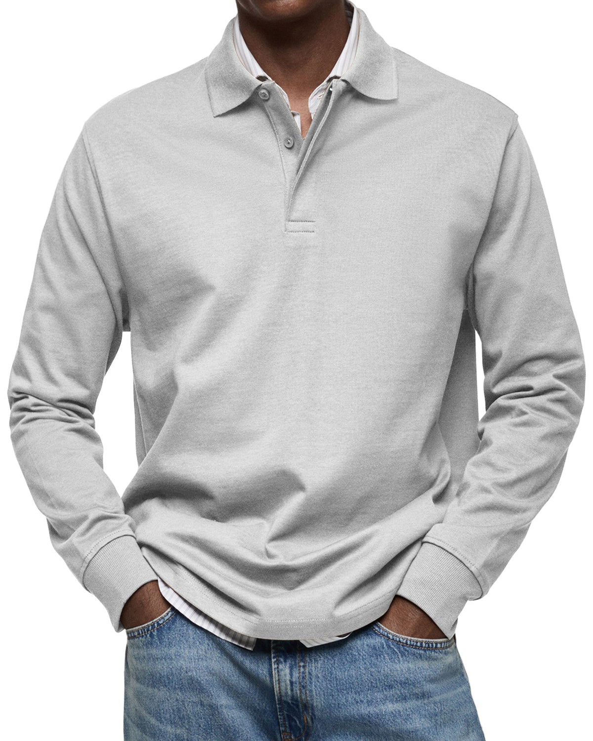 Caleb | Casual Long Sleeve Polo Shirt