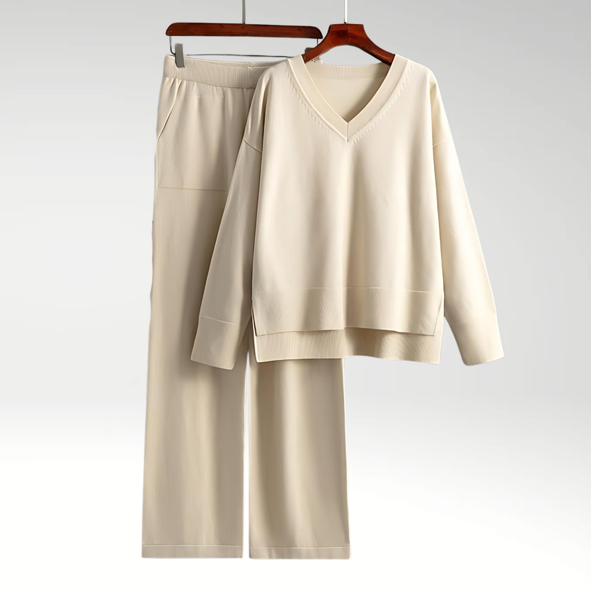 Emily | Luxe V-Neck Two-Piece Set
