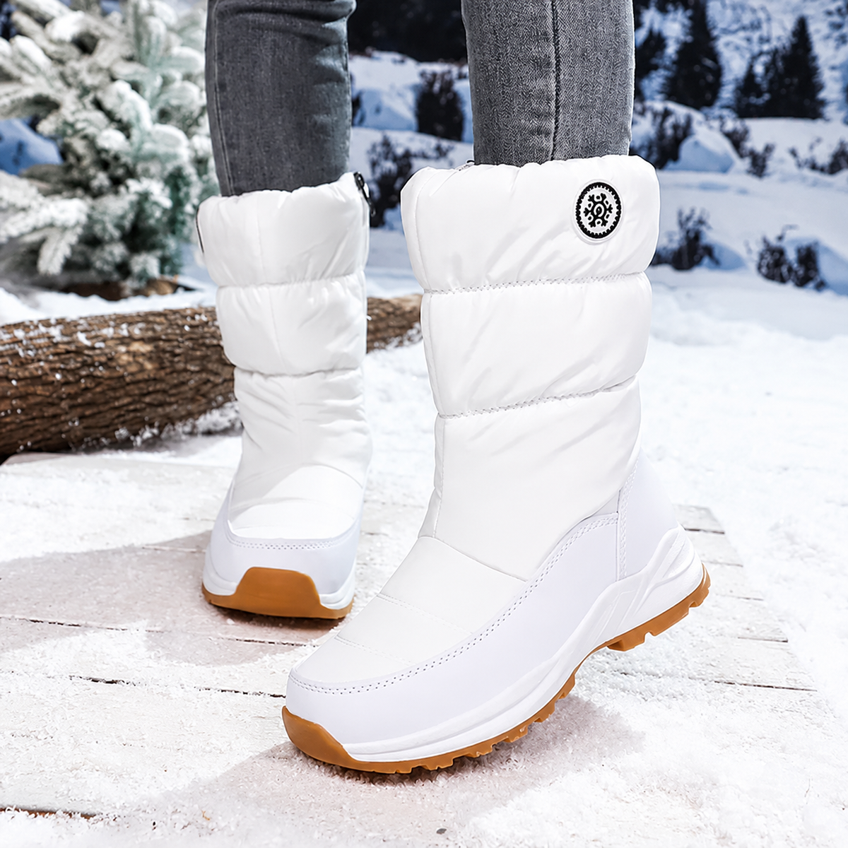 Darevo | High-Quality Winter Snow Boots, Mid-Calf Length