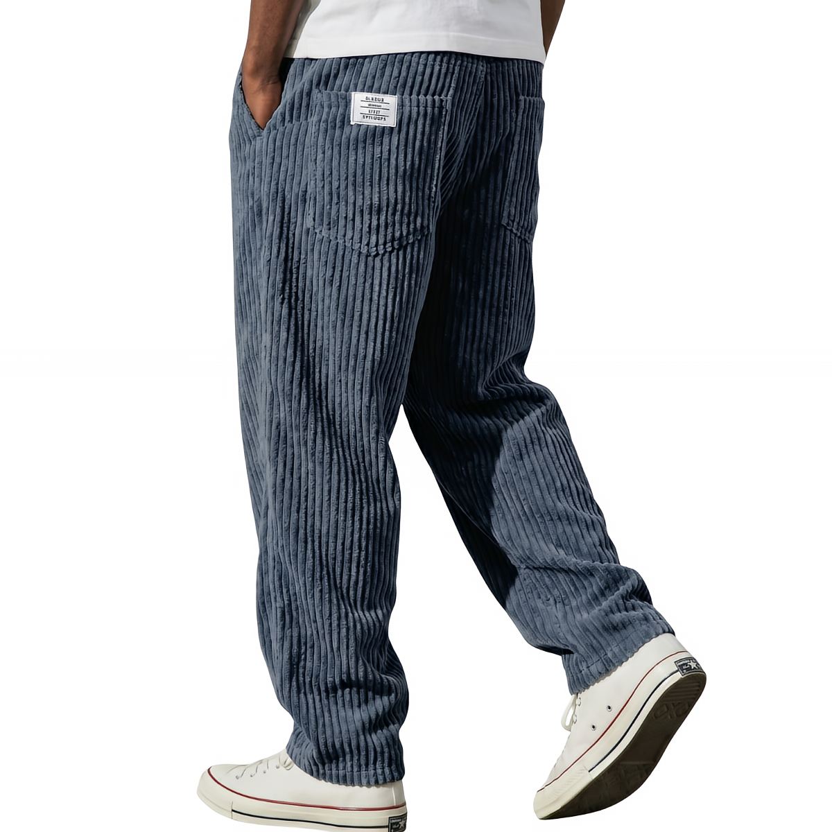 Darevo | Men's Corduroy Pants with Elastic Waistband
