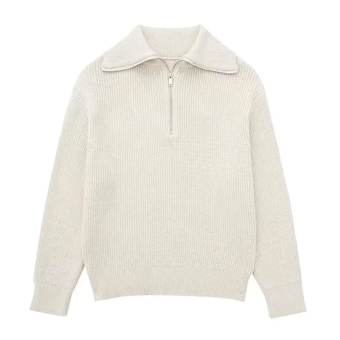 Brian | Striped Zip Sweater