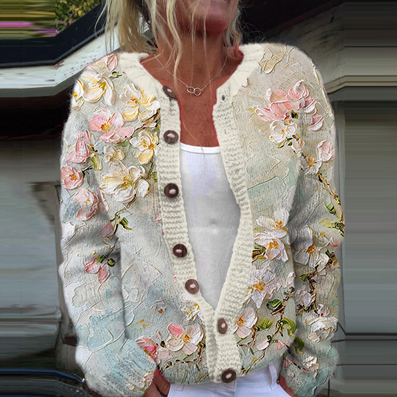 Chloe | Vintage Floral Cardigan Sweater