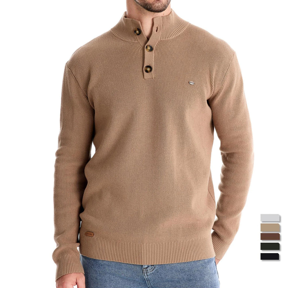 Elias | Men's Sweater with Buttons