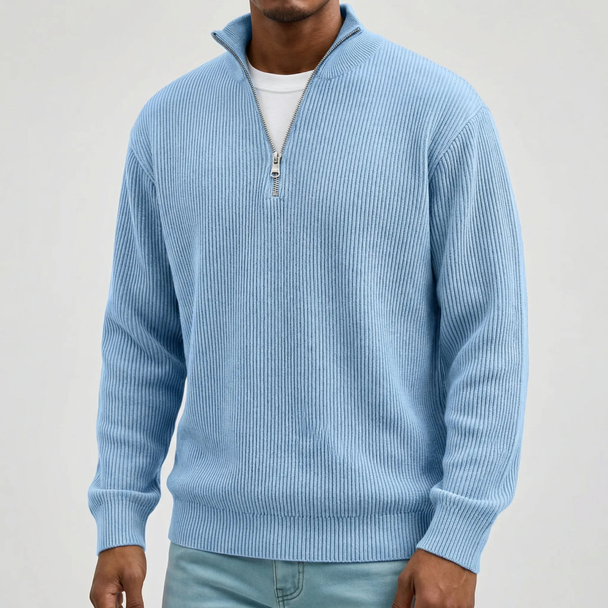 Darevo | Long Sleeve Half-Zip Sweater