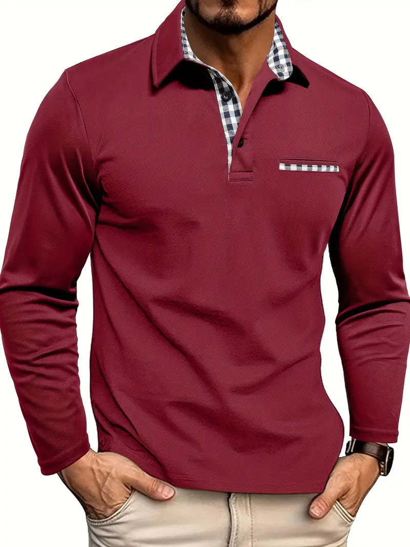 Shepherd | Long Sleeve Cotton Polo Shirt