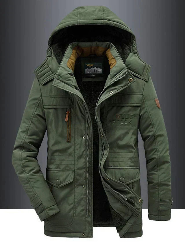 Amos | Warm Men's Fleece Jacket Made from Premium Wool Blend