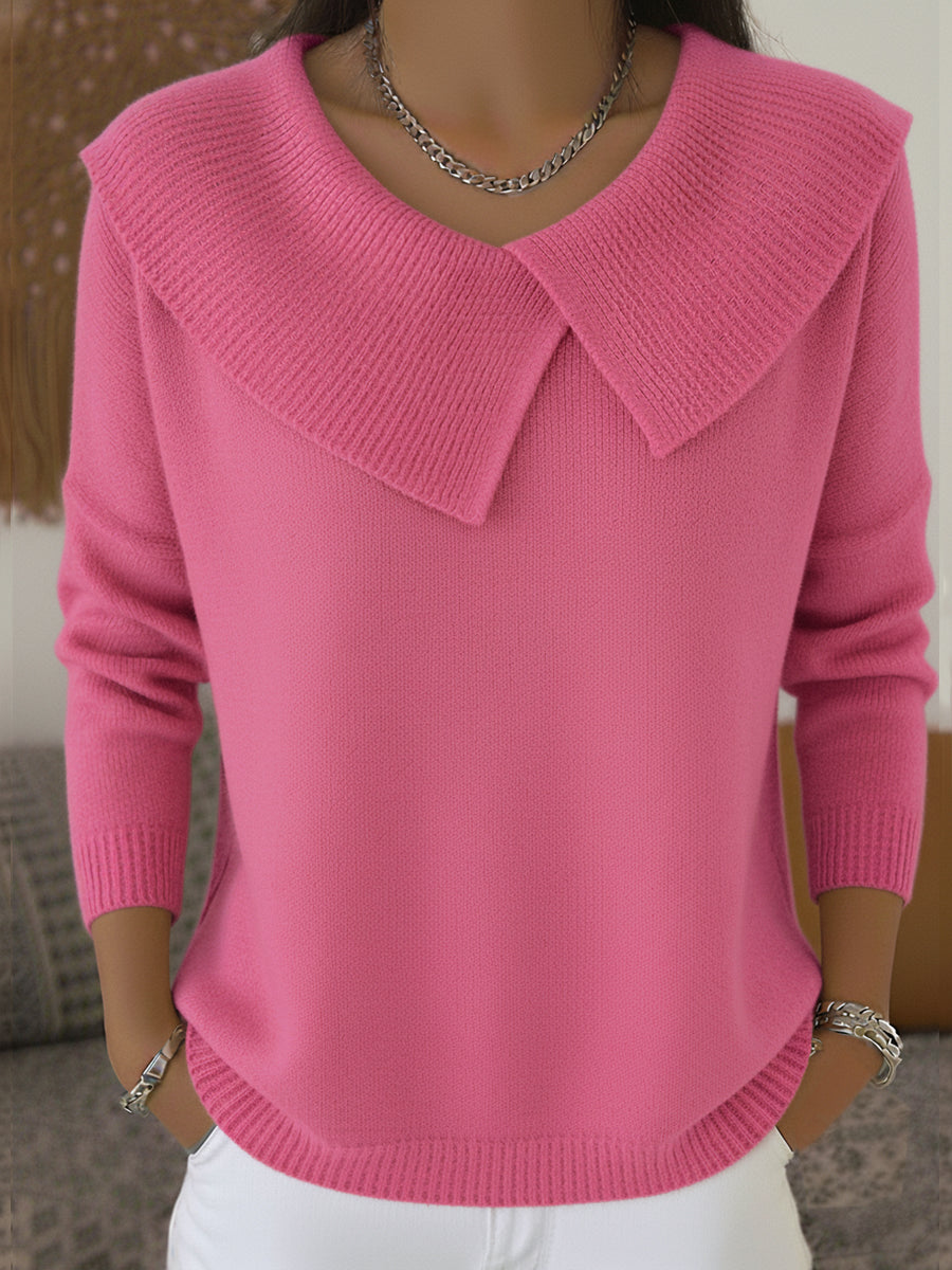 Maria | Warm Sweater with Soft Collar