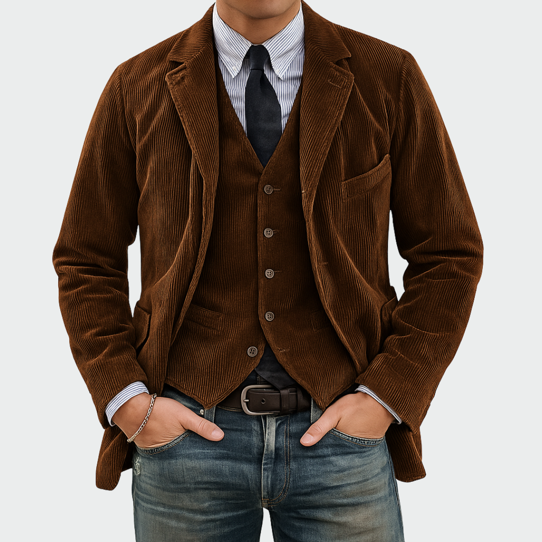 Nolan | Velvet Blazer & Waistcoat Set