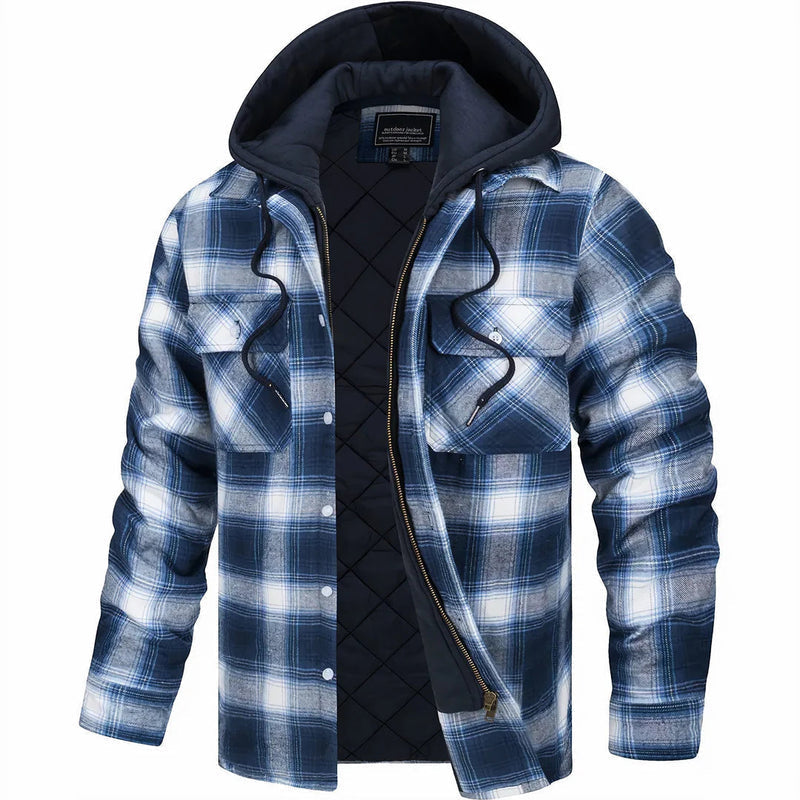 Calvin | Elegant Long Sleeve Warm Hooded Jacket With Button