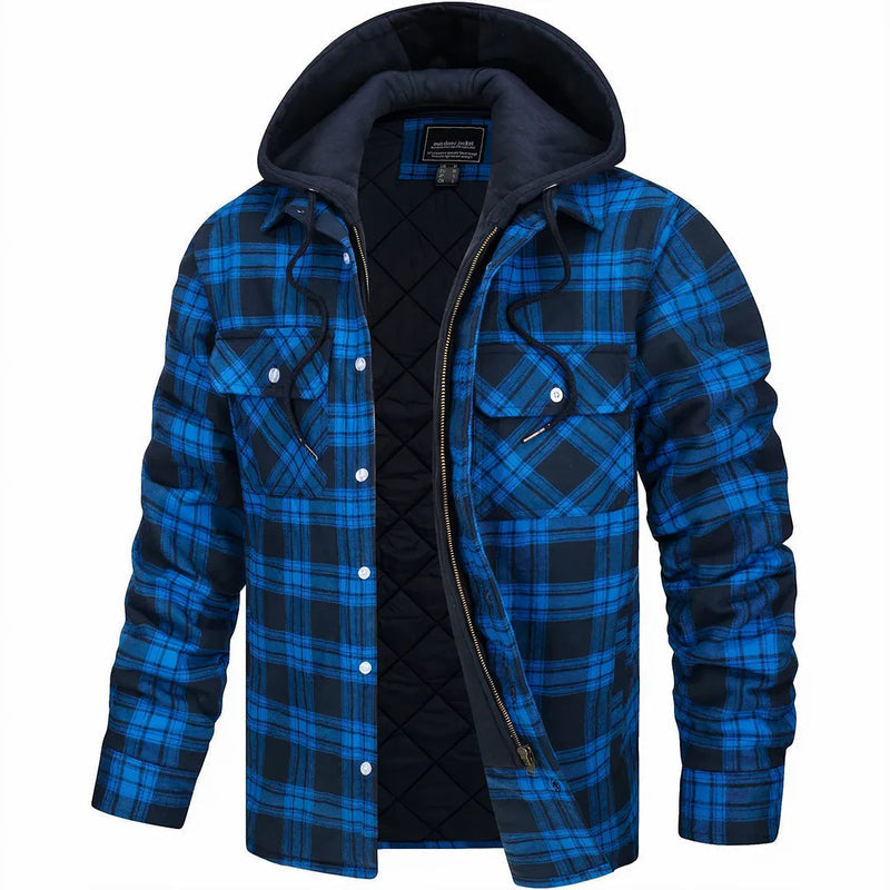 Calvin | Elegant Long Sleeve Warm Hooded Jacket With Button
