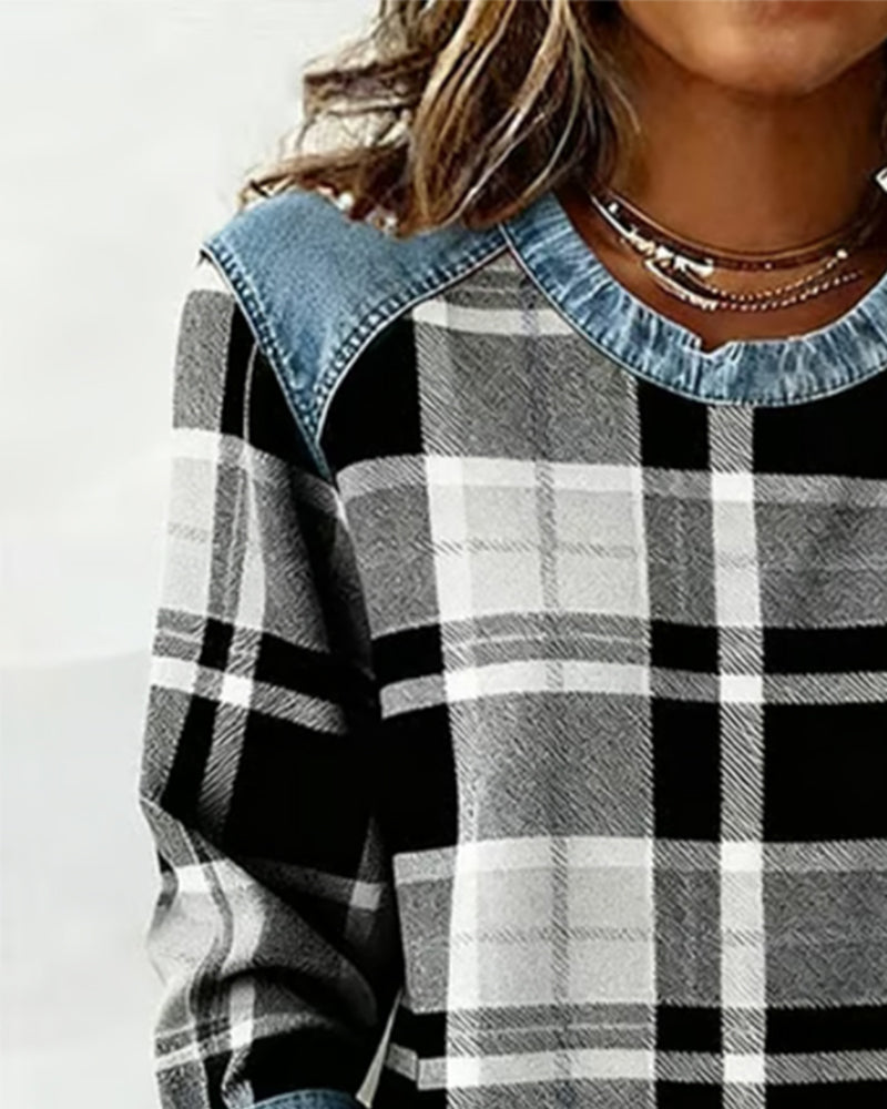 Avery | Bold Patchwork Sweatshirt