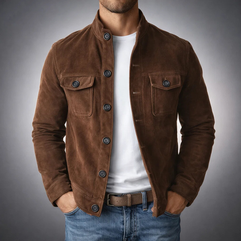 Darevo | Premium Suede Bomber Jacket