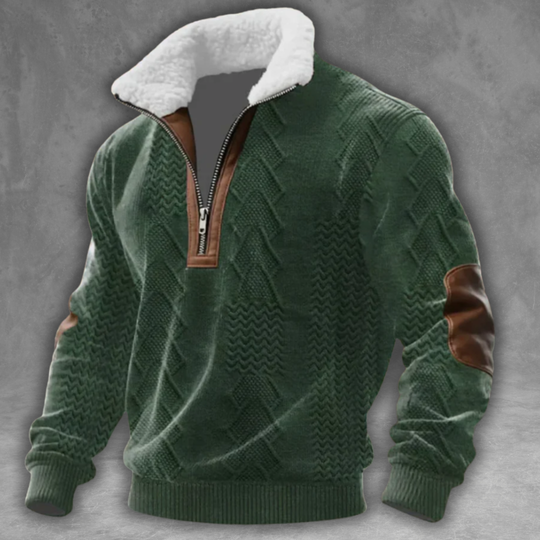 Alden | Fleece Pullover with Zippered Turtleneck