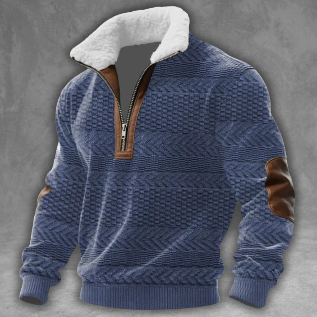Alden | Fleece Pullover with Zippered Turtleneck
