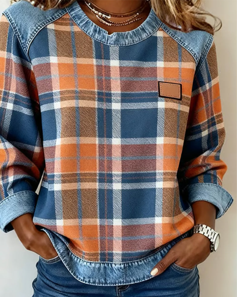 Avery | Bold Patchwork Sweatshirt