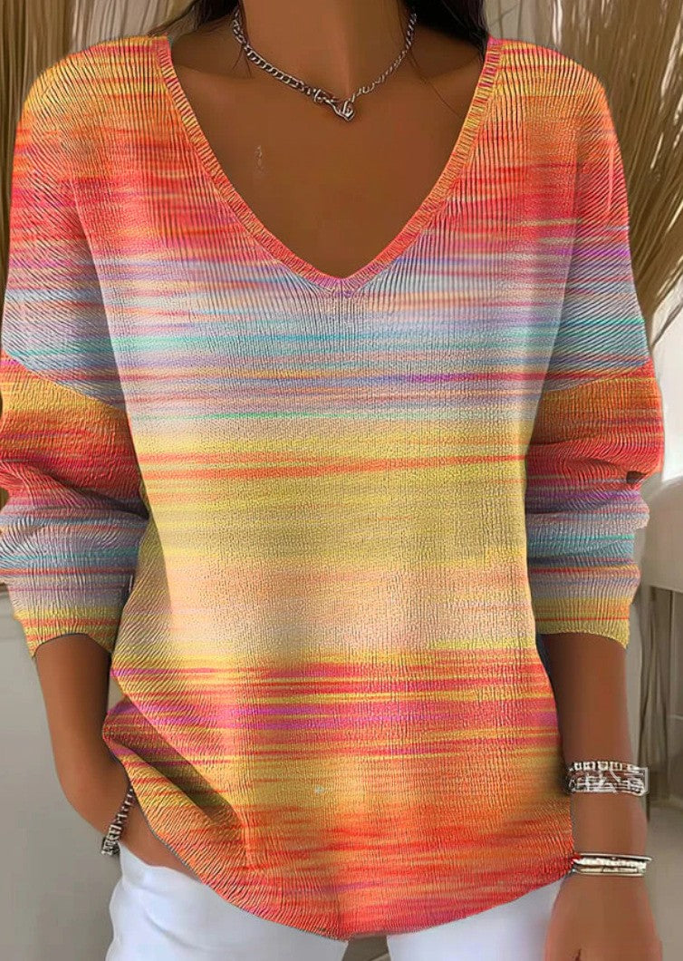 Francesca | Colorful Sweater with V-Neck