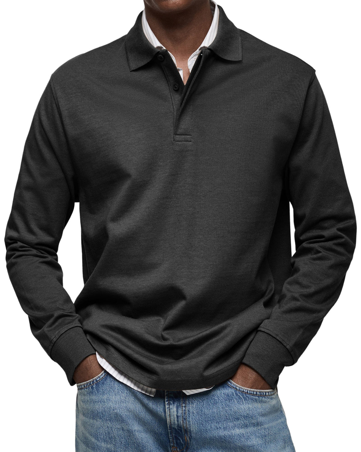 Bronson | LUXE LONG-SLEEVED POLO SHIRT