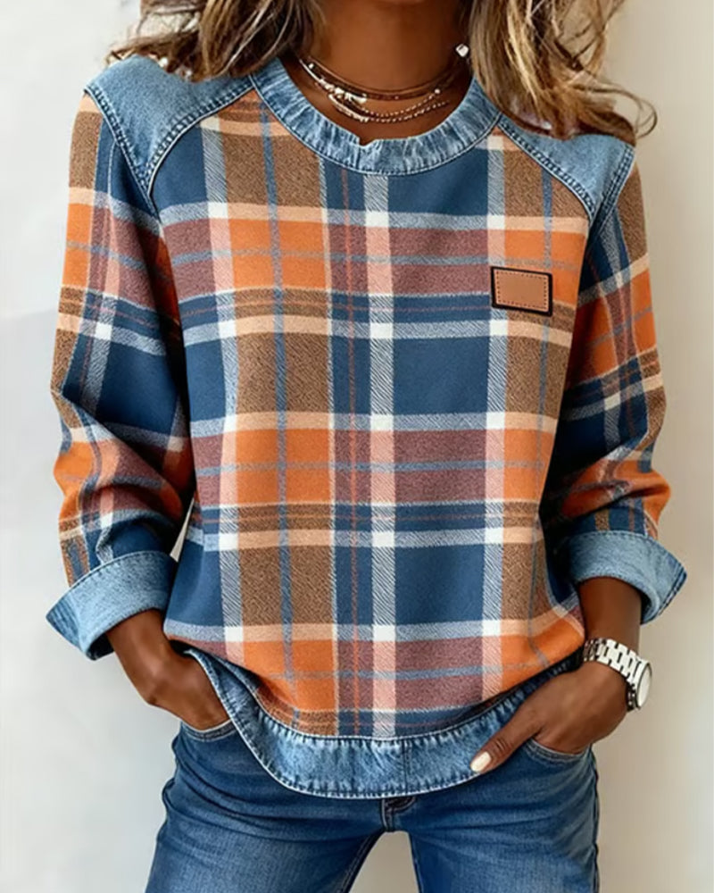 Avery | Bold Patchwork Sweatshirt