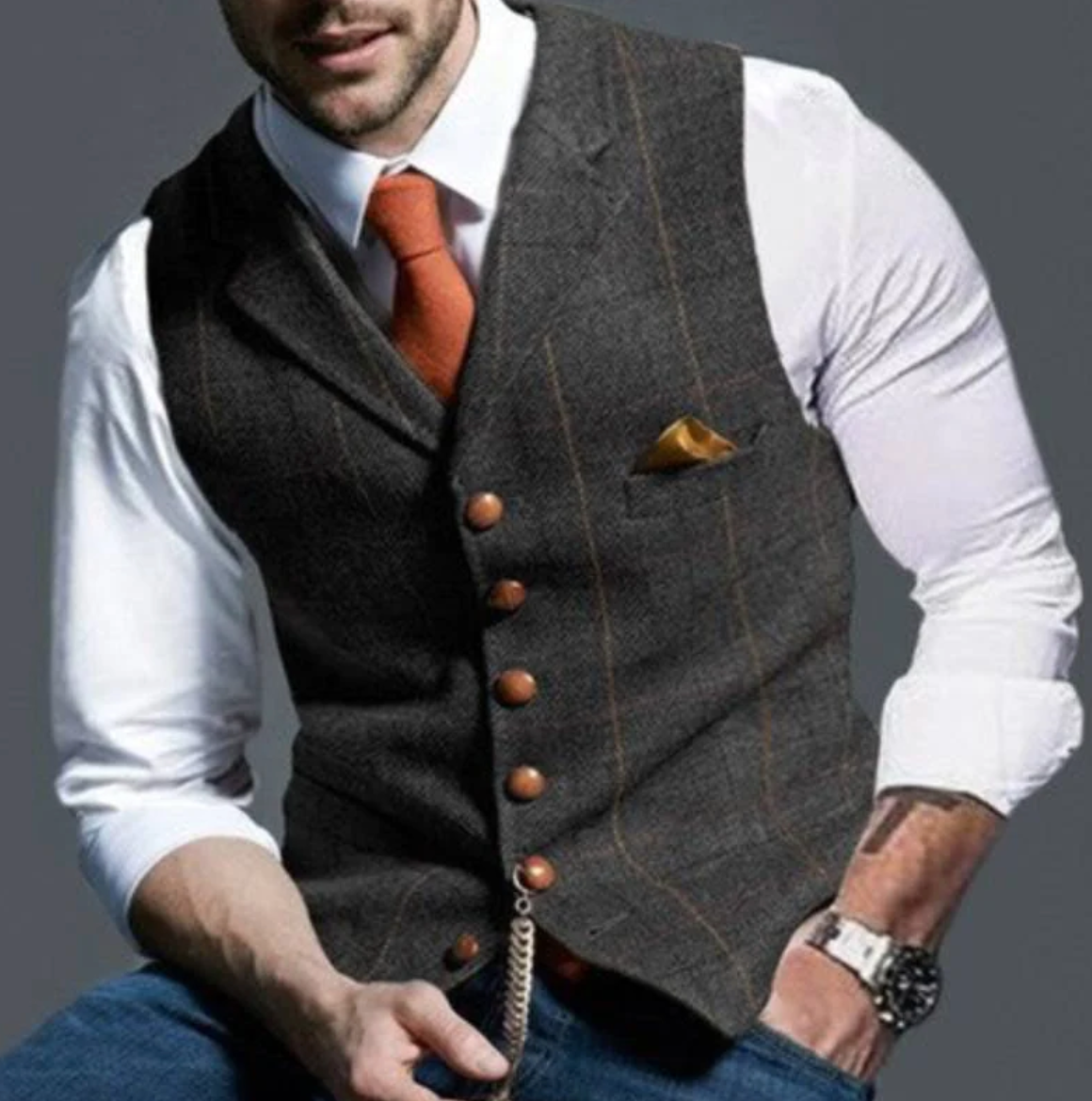 Jared | Sleek Button Waistcoat Style