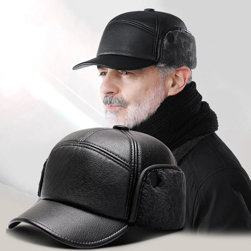Derrick | Fur Leather Cap