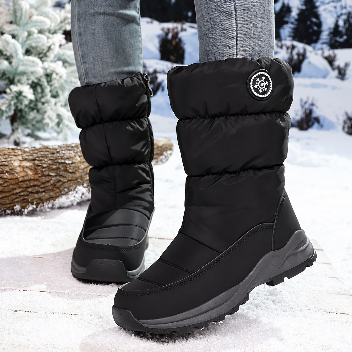 Darevo | High-Quality Winter Snow Boots, Mid-Calf Length