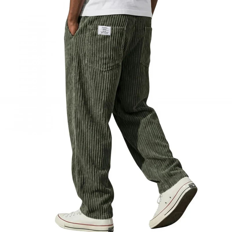 Darevo | Corduroy Pants with Elastic Waistband