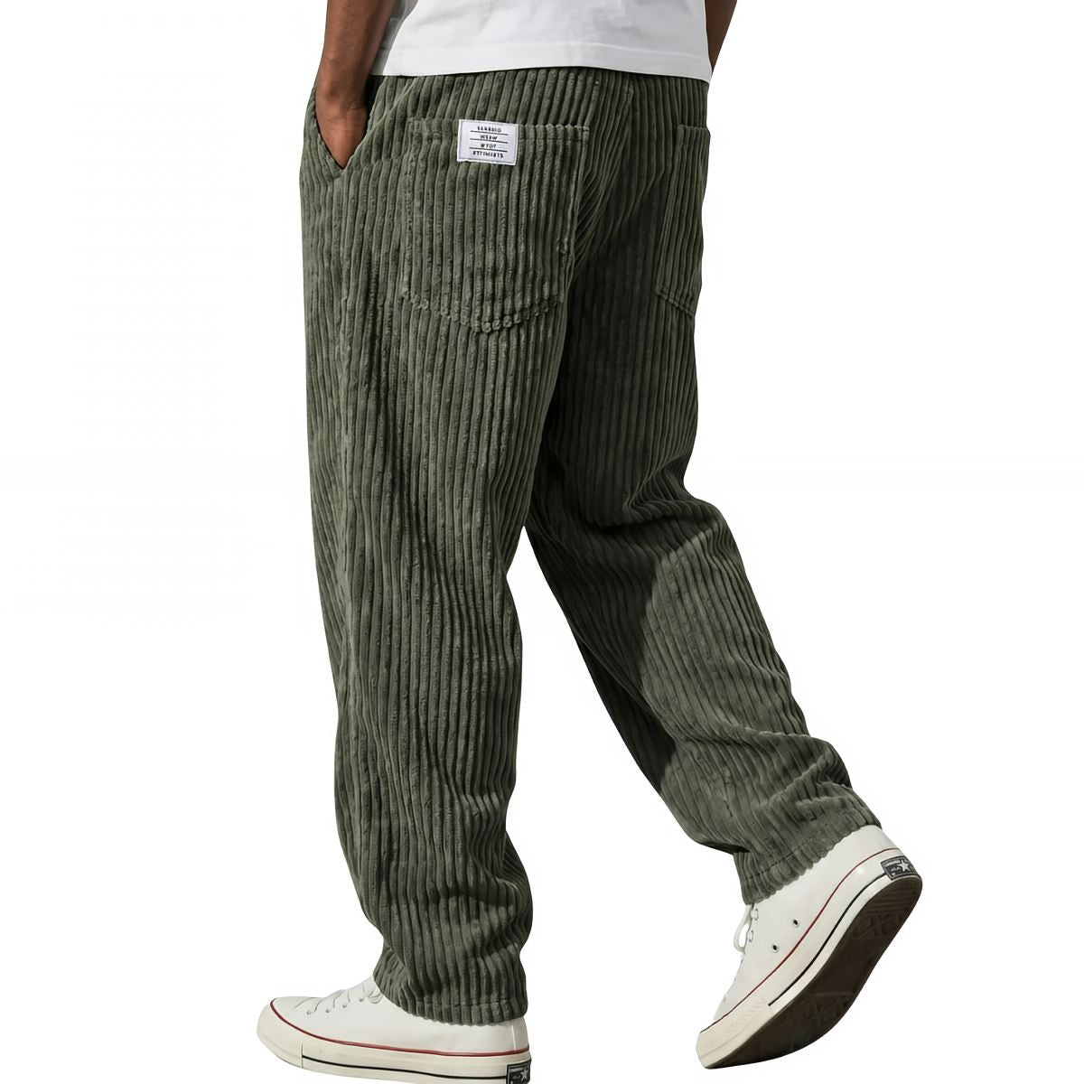 Darevo | Men's Corduroy Pants with Elastic Waistband