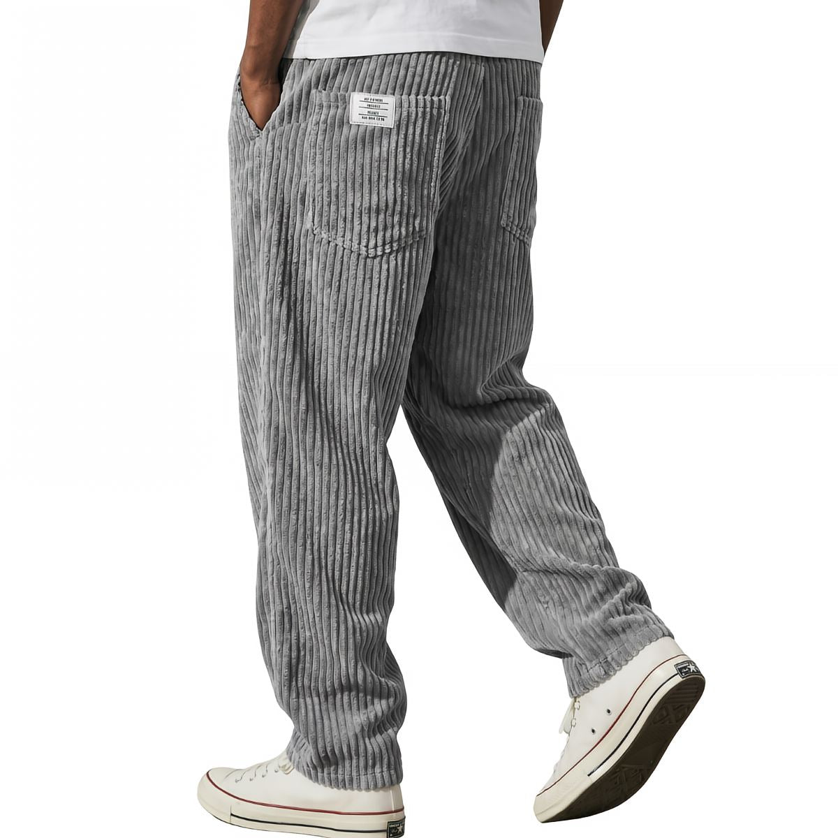 Darevo | Men's Corduroy Pants with Elastic Waistband