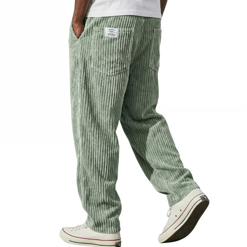Darevo | Corduroy Pants with Elastic Waistband