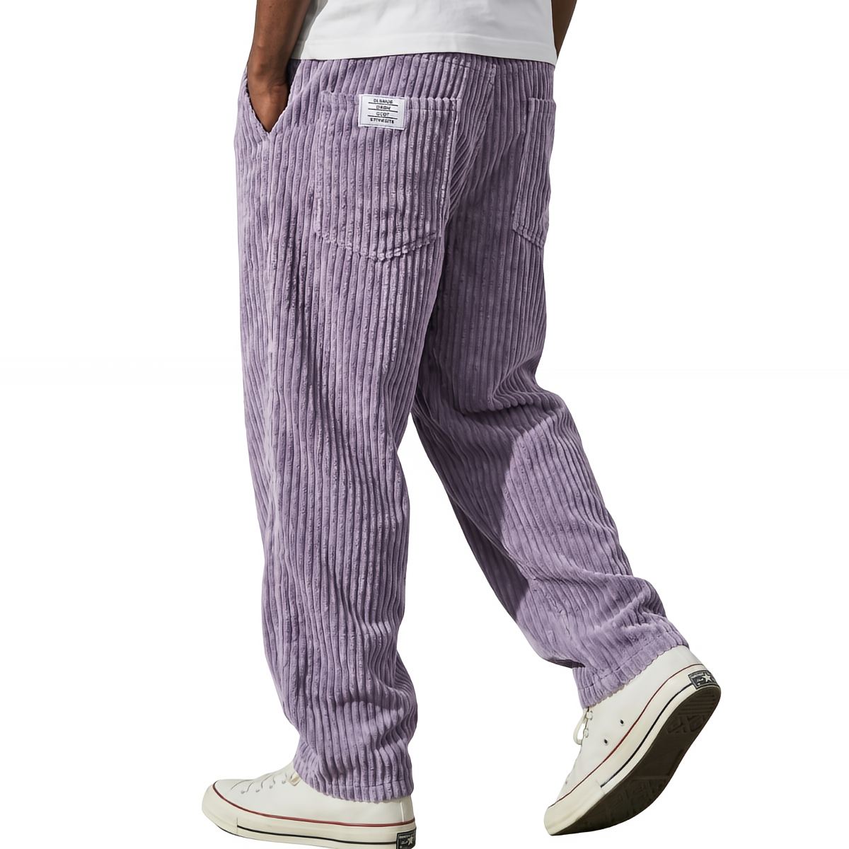 Darevo | Men's Corduroy Pants with Elastic Waistband