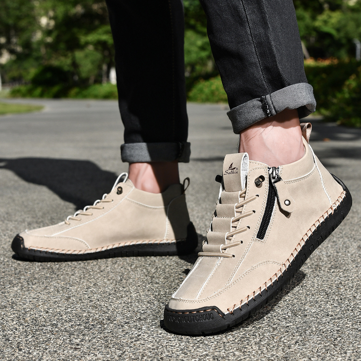 Barrett | Nubuck Shoes with Zipper for Men