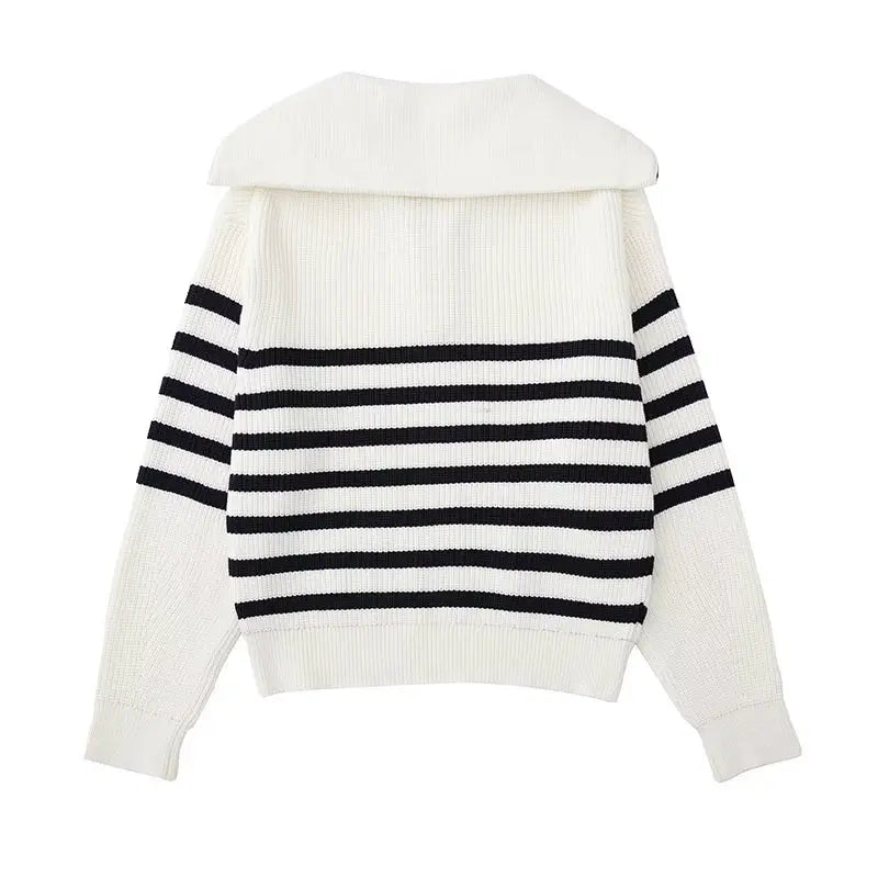 Brian | Striped Zip Sweater