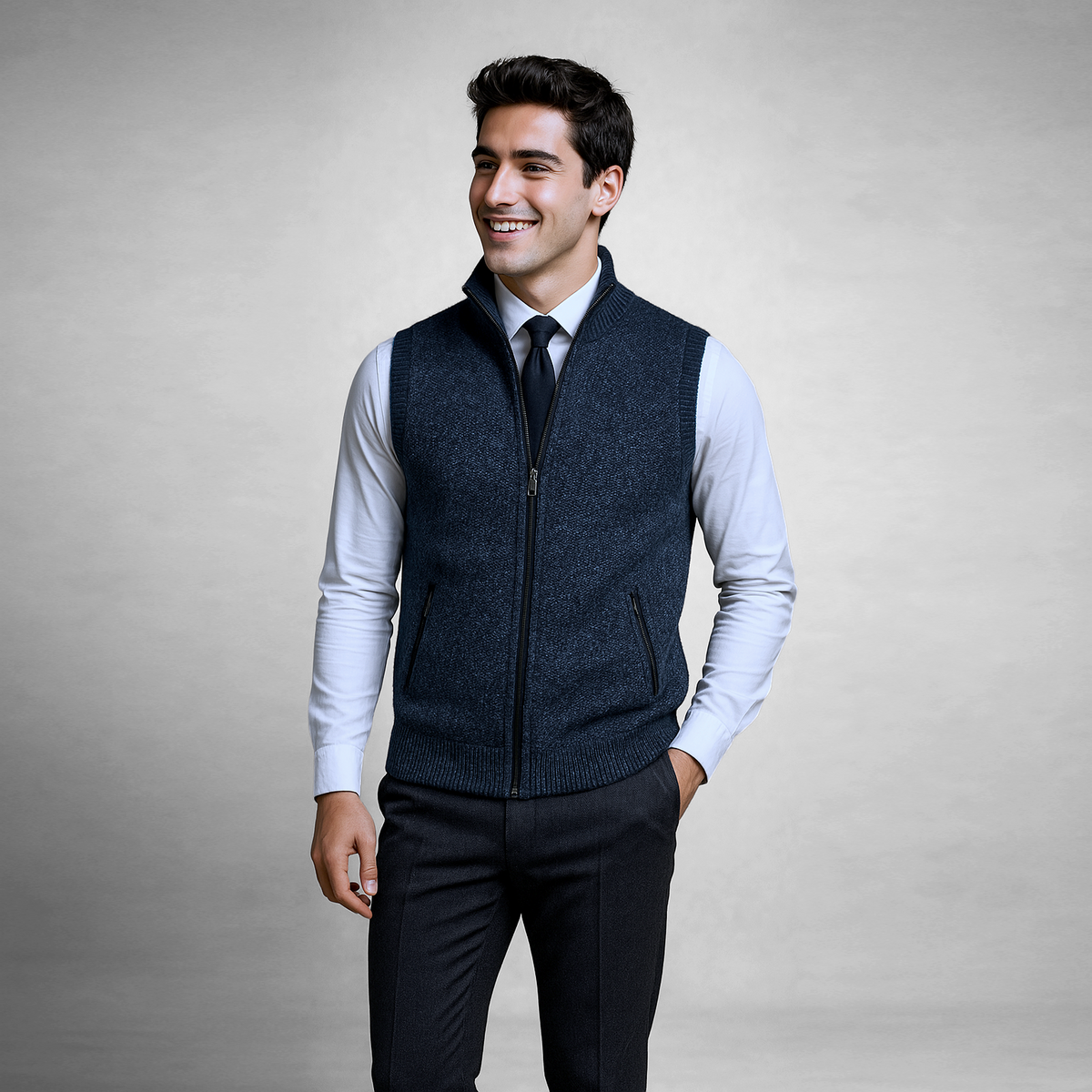 Darevo | Elegant Gilet with Full Zip