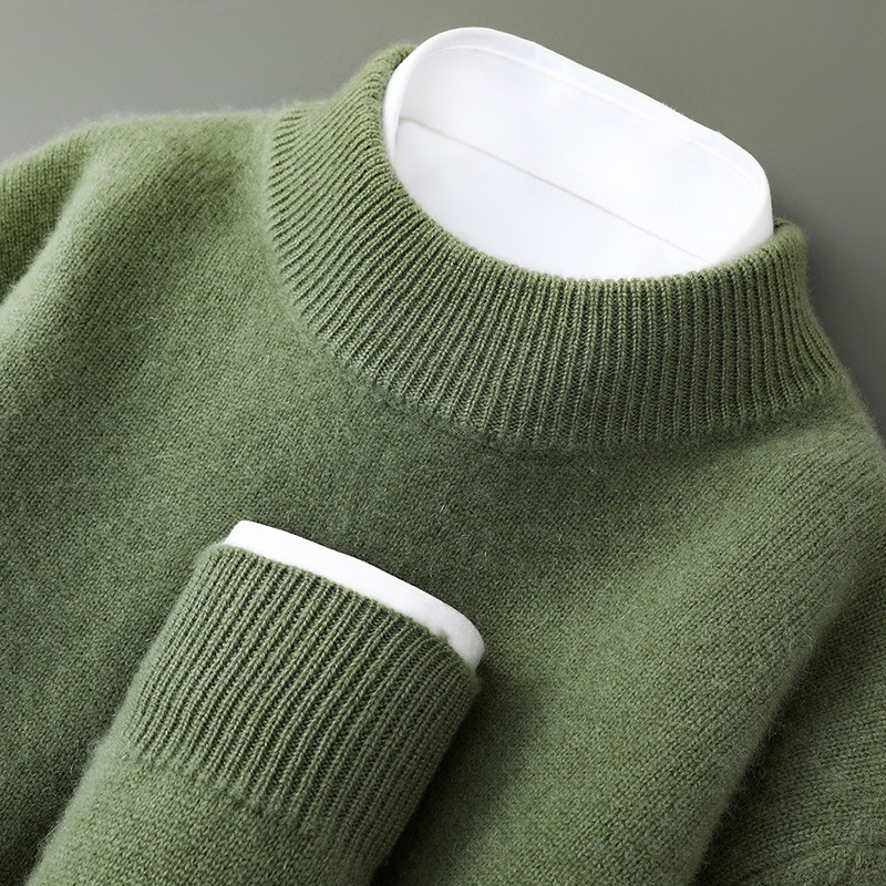 Chester | Elegant Cashmere Sweater (Cactus Green)