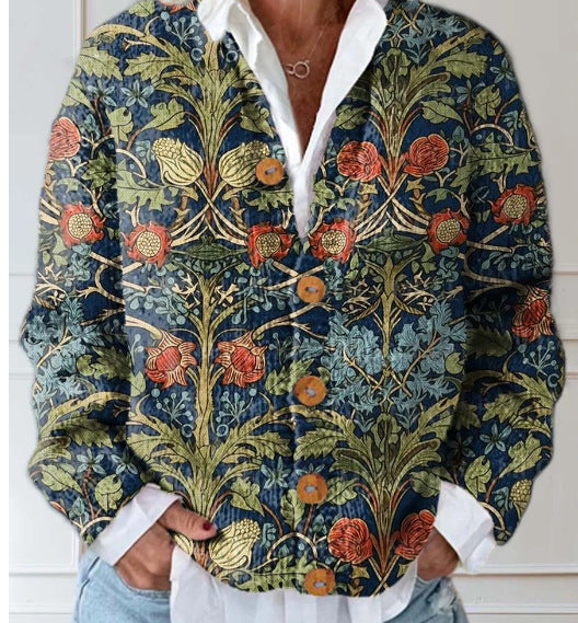 Chloe | Vintage Floral Cardigan Sweater