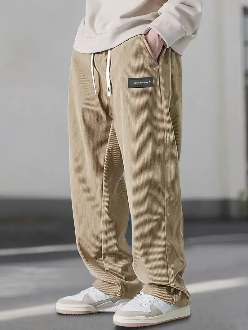 Baylor | Casual Loose-Fitting Cord Pants