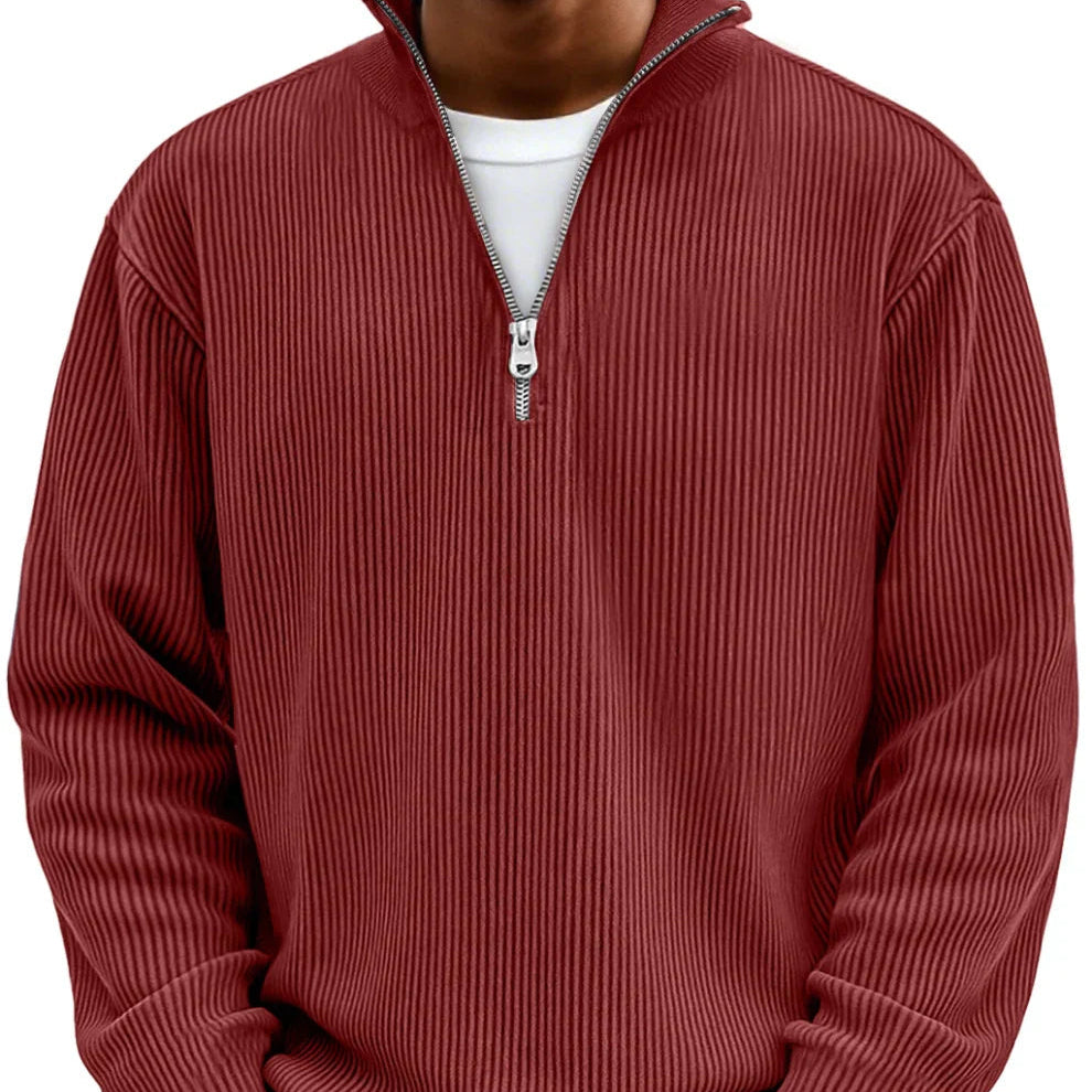 Darevo | Long Sleeve Half-Zip Sweater