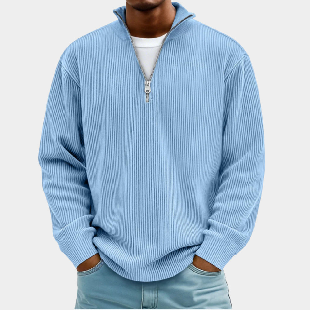 Darevo | Long Sleeve Half-Zip Sweater